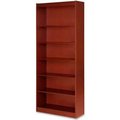 Sp Richards Lorell® 7-Shelf Panel End Hardwood Veneer Bookcase, 36"W x 12"D x 84"H, Cherry LLR89055